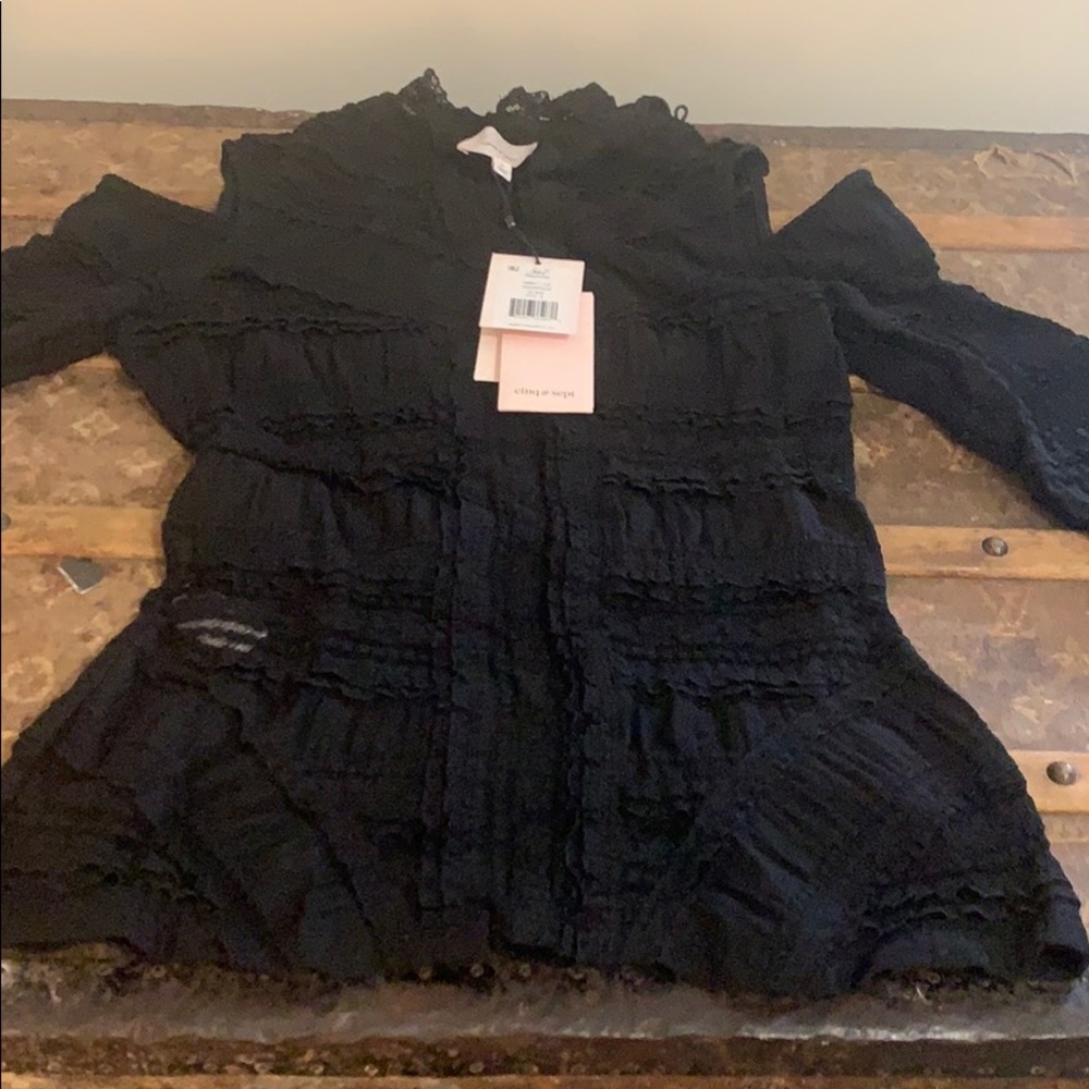 Cinq a Sept black lace top NWT